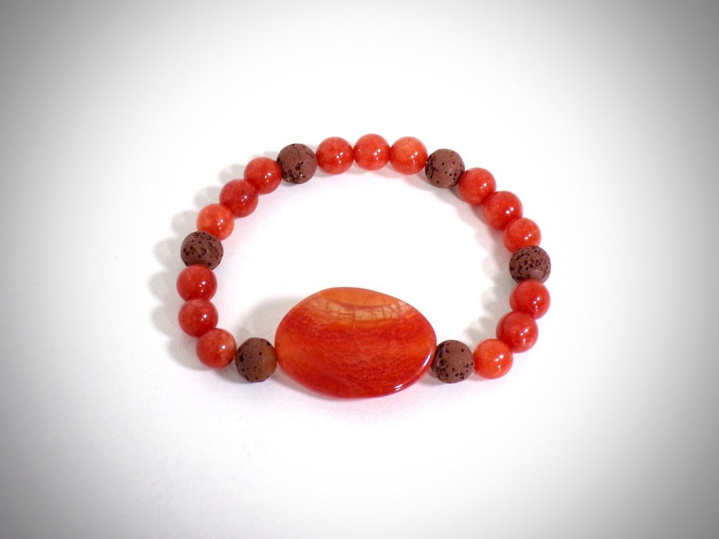 Bracelet en Agate fabriqué artisanalement par Y.S CRÉATIONS
