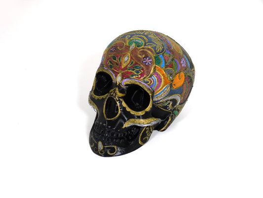 Crâne Calavera 3D Peint et vernis à la main,Création artistique YS.CREATIONS
