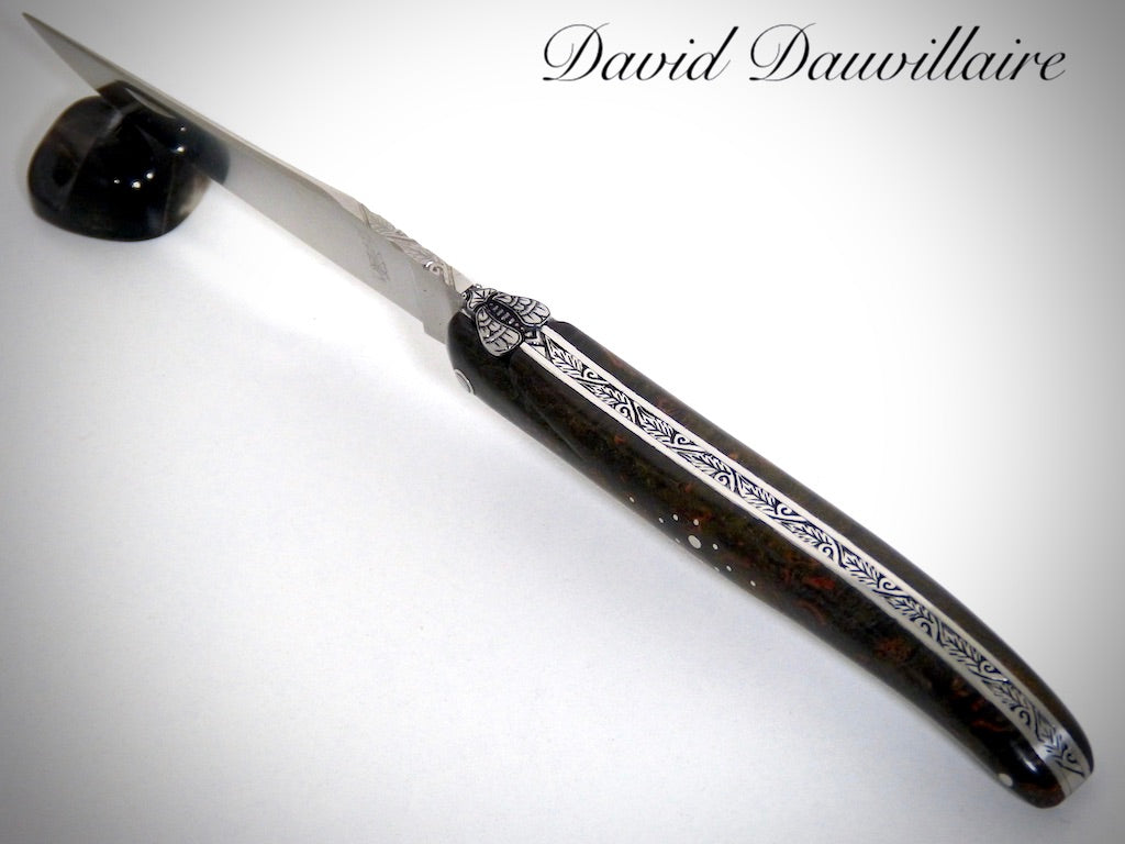 Laguiole Bouleau ciselé par David DAUVILLAIRE