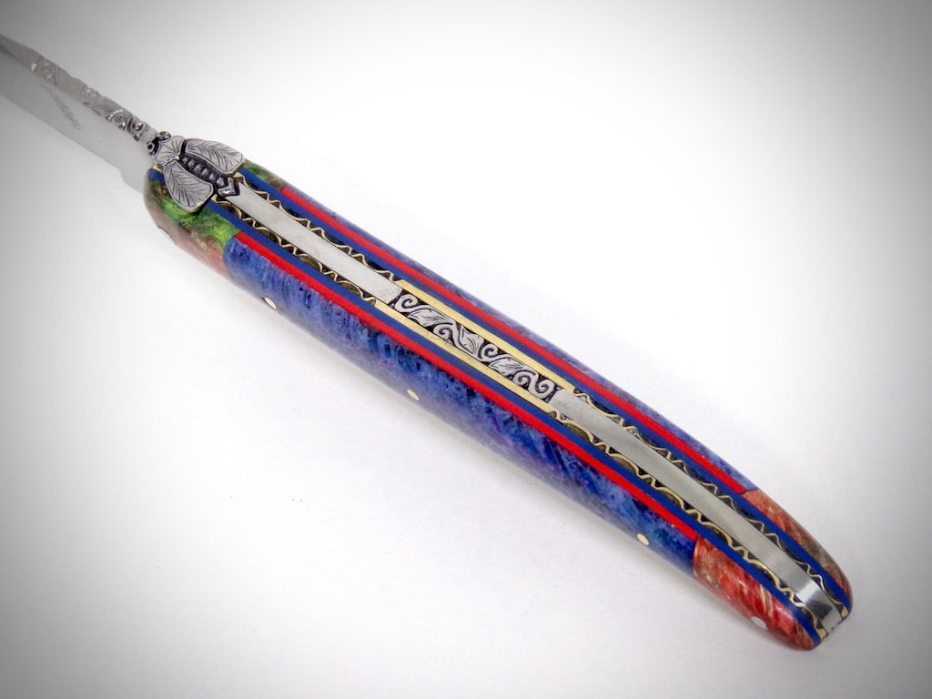 Laguiole "Bimatière" chiseled by David Dauvillaire