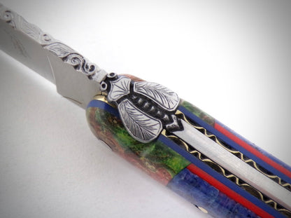 Laguiole "Bimatière" chiseled by David Dauvillaire