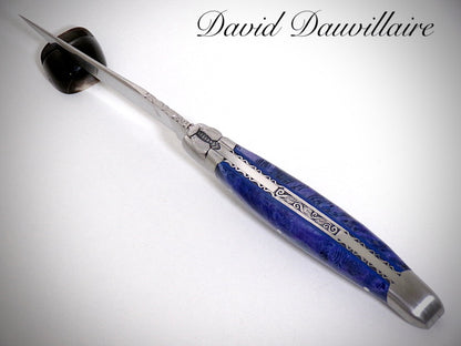 Laguiole Corail fossile ciselé par David DAUVILLAIRE