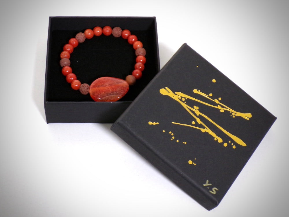 Bracelet en Agate fabriqué artisanalement par Y.S CRÉATIONS