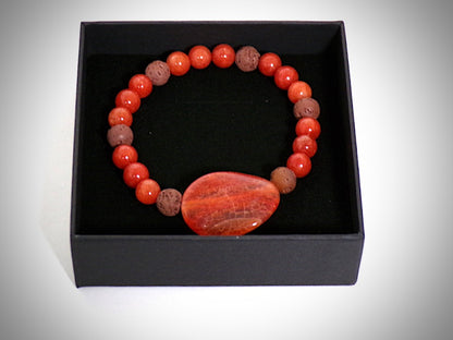 Bracelet en Agate fabriqué artisanalement par Y.S CRÉATIONS