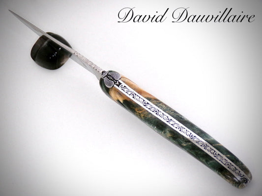 laguiole Fourche de Peuplier ciselé par David DAUVILLAIRE