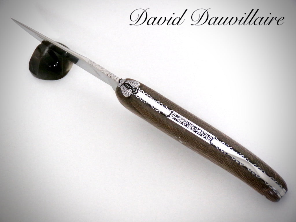 Laguiole Platane ciselé par David DAUVILLAIRE