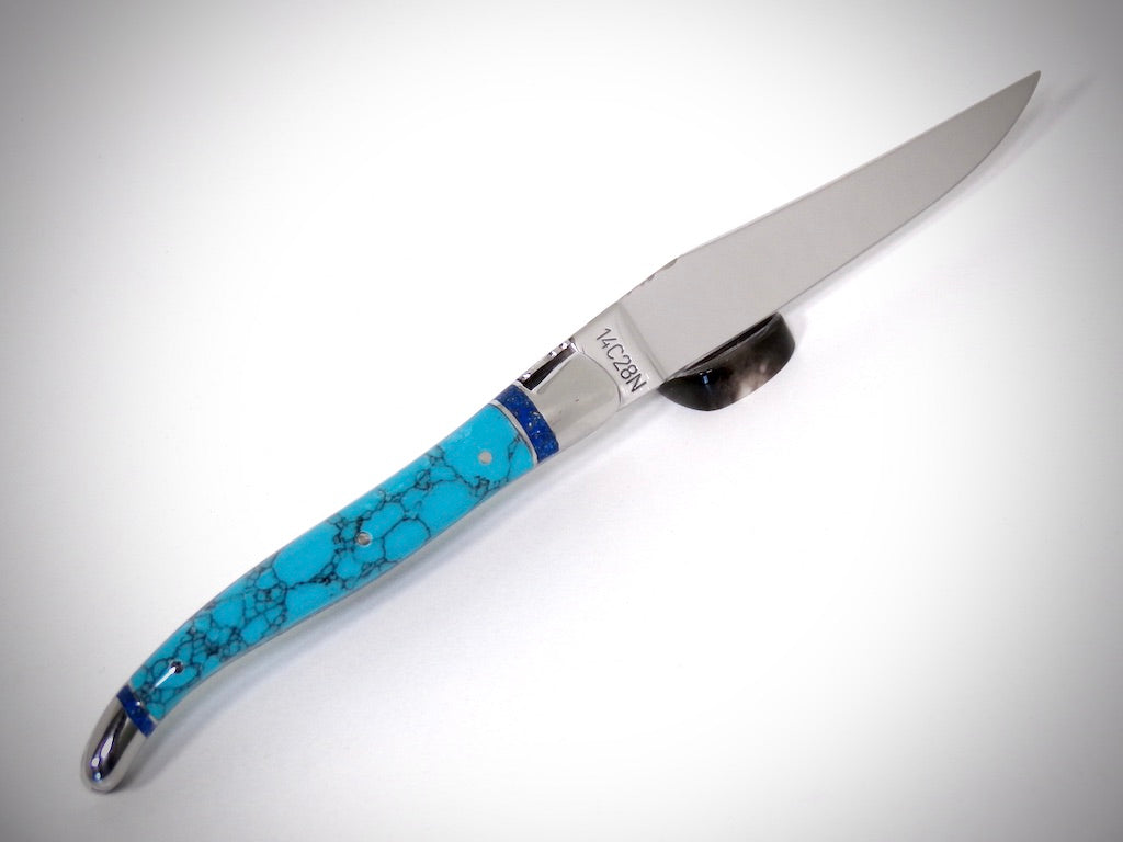 Laguiole "Le Joyau" Turquoise ciselé par David DAUVILLAIRE