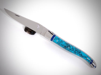 Laguiole "Le Joyau" Turquoise ciselé par David DAUVILLAIRE