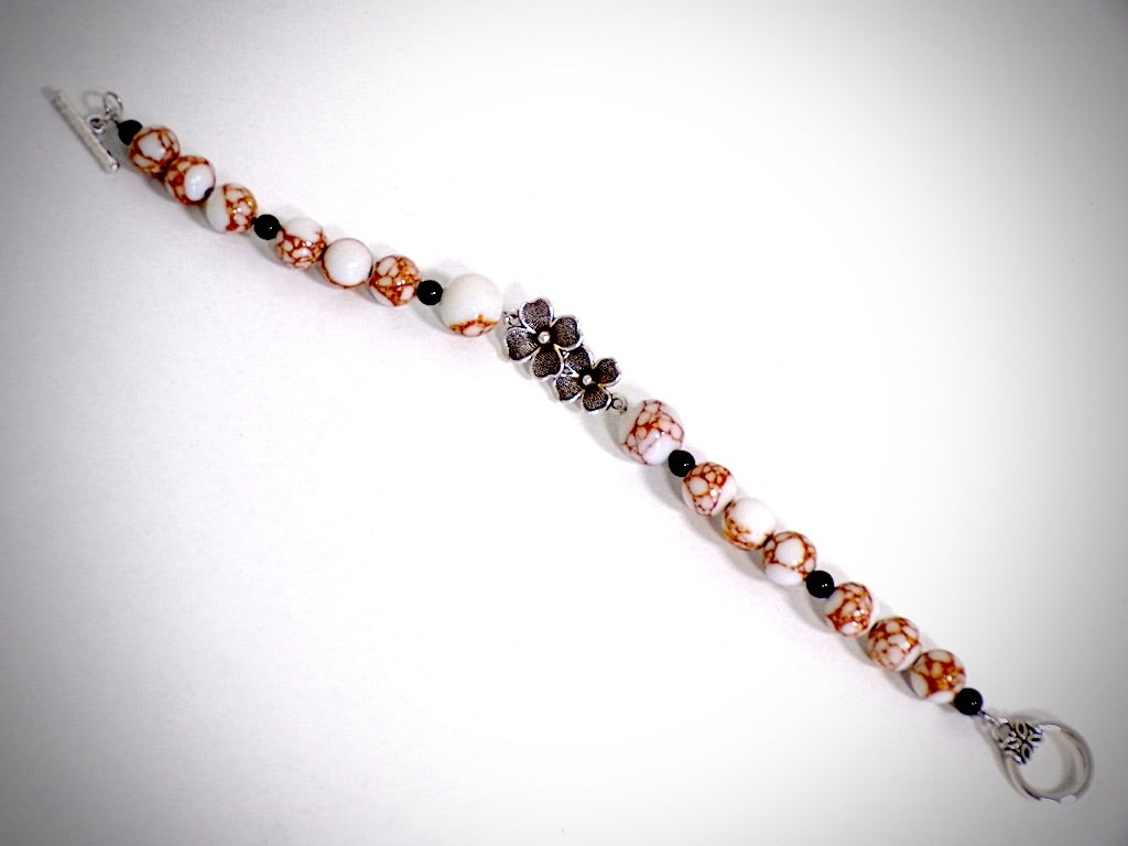 Bracelet "Floral" fabriqué artisanalement par Y.S CRÉATIONS