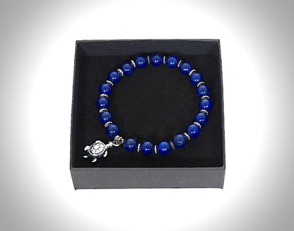 Bracelet "Tortue" Lapis lazuli fabriqué artisanalement par Y.S CRÉATIONS