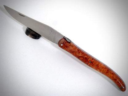 Laguiole Loupe d'Amboine ciselé par David DAUVILLAIRE