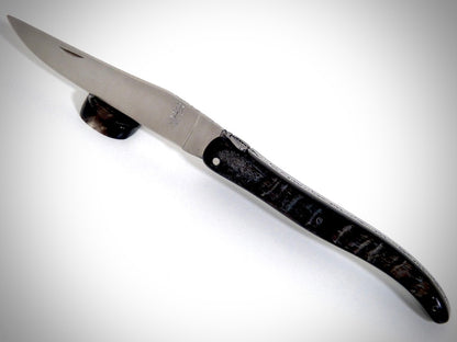 Laguiole Croûte de corne de Buffle ciselé par David Dauvillaire