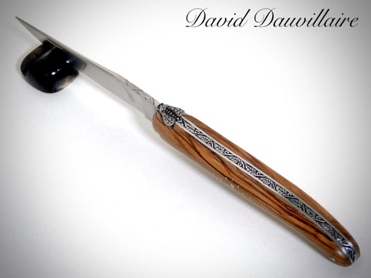 Laguiole Olivier ciselé par David DAUVILLAIRE