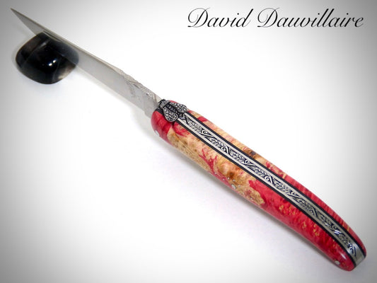 Laguiole Loupe d'Érable ciselé par David DAUVILLAIRE