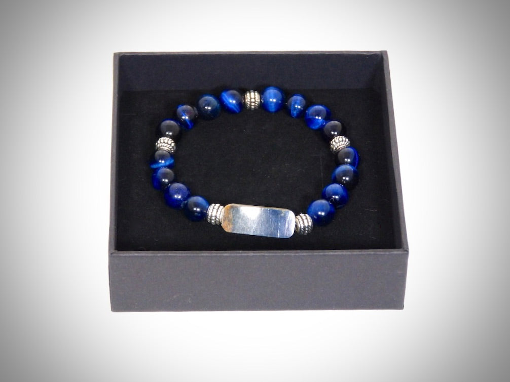 Bracelet Ivoire de Mammouth Pierre naturelles Lapis Lazuli fabriqué artisanalement par Y.S CRÉATIONS